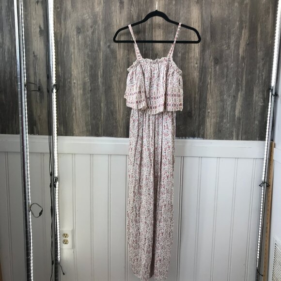 Japna boho beige floral jumpsuit size S - Picture 1 of 3
